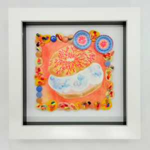 Colourful Framed Food Art - Bagel Ice Cream