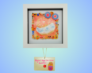 Colourful Framed Food Art - Bagel Ice Cream