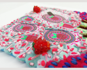 Spoonful of Contemporary Art: Raspberry Yoghurt Mixed Media Creation