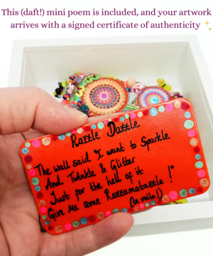 Sunny Citrus Summer Framed Textile Art - Decorative Fabric Collage