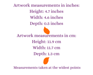 Tropical Textile Art in Lime Green and Bright Orange, on a Small Canvas Panel