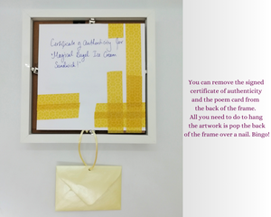 Colourful Framed Food Art - Bagel Ice Cream