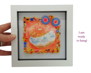 Colourful Framed Food Art - Bagel Ice Cream