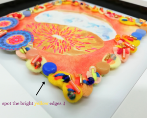 Colourful Framed Food Art - Bagel Ice Cream