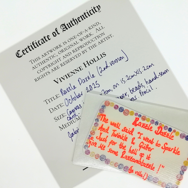 Hand Embroidered Wall Decor with Concentric Circles - Framed and Ready to Display