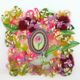 Springtime Lover - Mini Textile Artwork